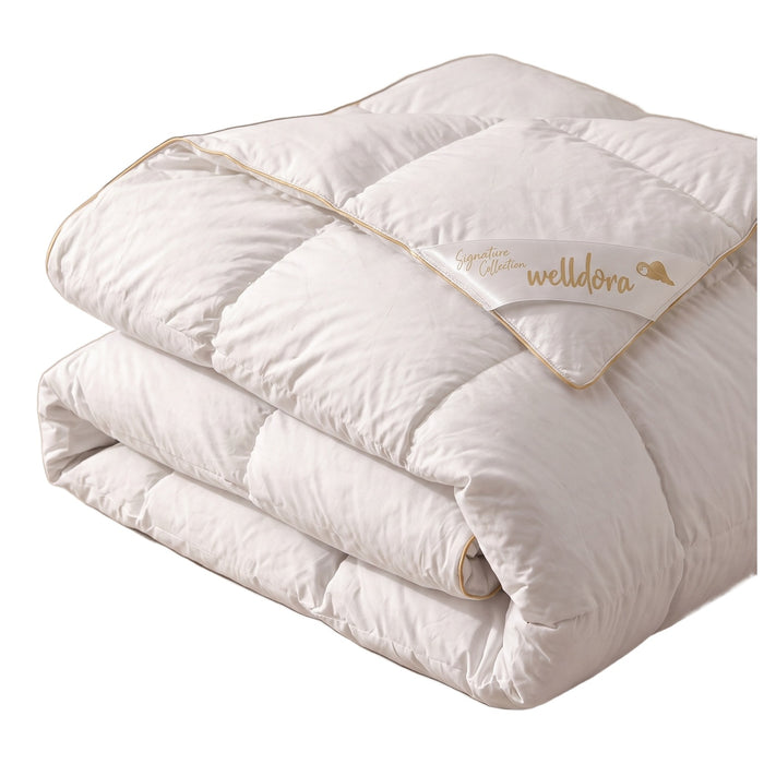 Welldora Signature Daunendecke – 90% Daunen, 400TC Baumwollsatin