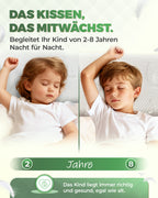 Flaches Kinderkissen aus Memory Foam mit 3D Tencel Bezug