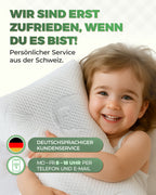Flaches Kinderkissen aus Memory Foam mit 3D Tencel Bezug