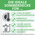 Welldora Komfort Bettdecke Sommer mit Daunen & Federn.