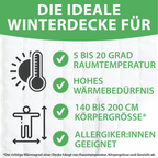Welldora Komfort Bettdecke Winter mit Daunen & Federn.