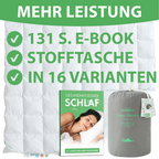 Welldora Komfort Bettdecke zweiteilig Vierjahreszeiten mit Daunen & Federn.