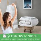 Welldora Komfort Bettdecke bauschig ganzjährig mit Daunen- & Federn.