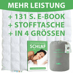 Welldora Komfort Bettdecke bauschig ganzjährig mit Daunen- & Federn.