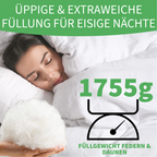 Welldora Komfort Bettdecke Winter mit Daunen & Federn.