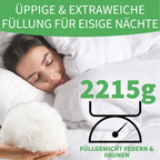 Welldora Komfort Bettdecke Winter mit Daunen & Federn.