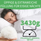 Welldora Komfort Bettdecke Winter mit Daunen & Federn.