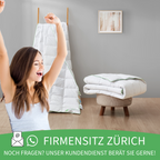 Welldora Komfort Bettdecke Sommer mit Daunen & Federn.