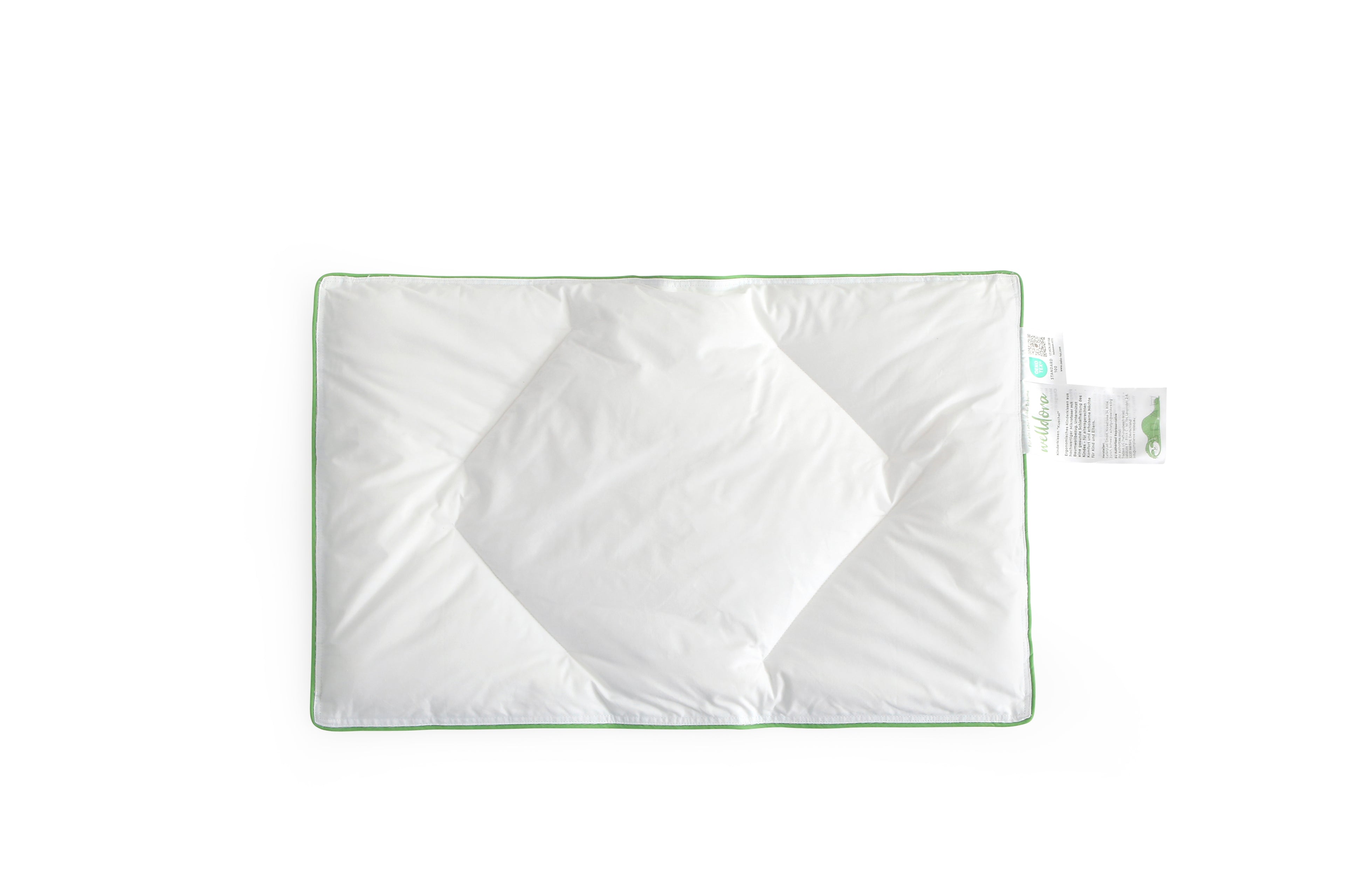 Flaches Kinderkissen mit 100% Baumwollbezug