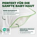 Flaches Kinderkissen mit 100% Baumwollbezug