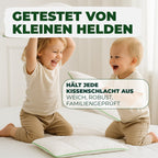 Flaches Kinderkissen mit 100% Baumwollbezug