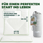 Flaches Kinderkissen mit 100% Baumwollbezug