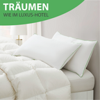 Welldora OmniDream 3-Kammer Premium Kopfkissen mit Daunen.