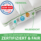 Welldora Puffwolken Premium Kopfkissen mit Daunen.