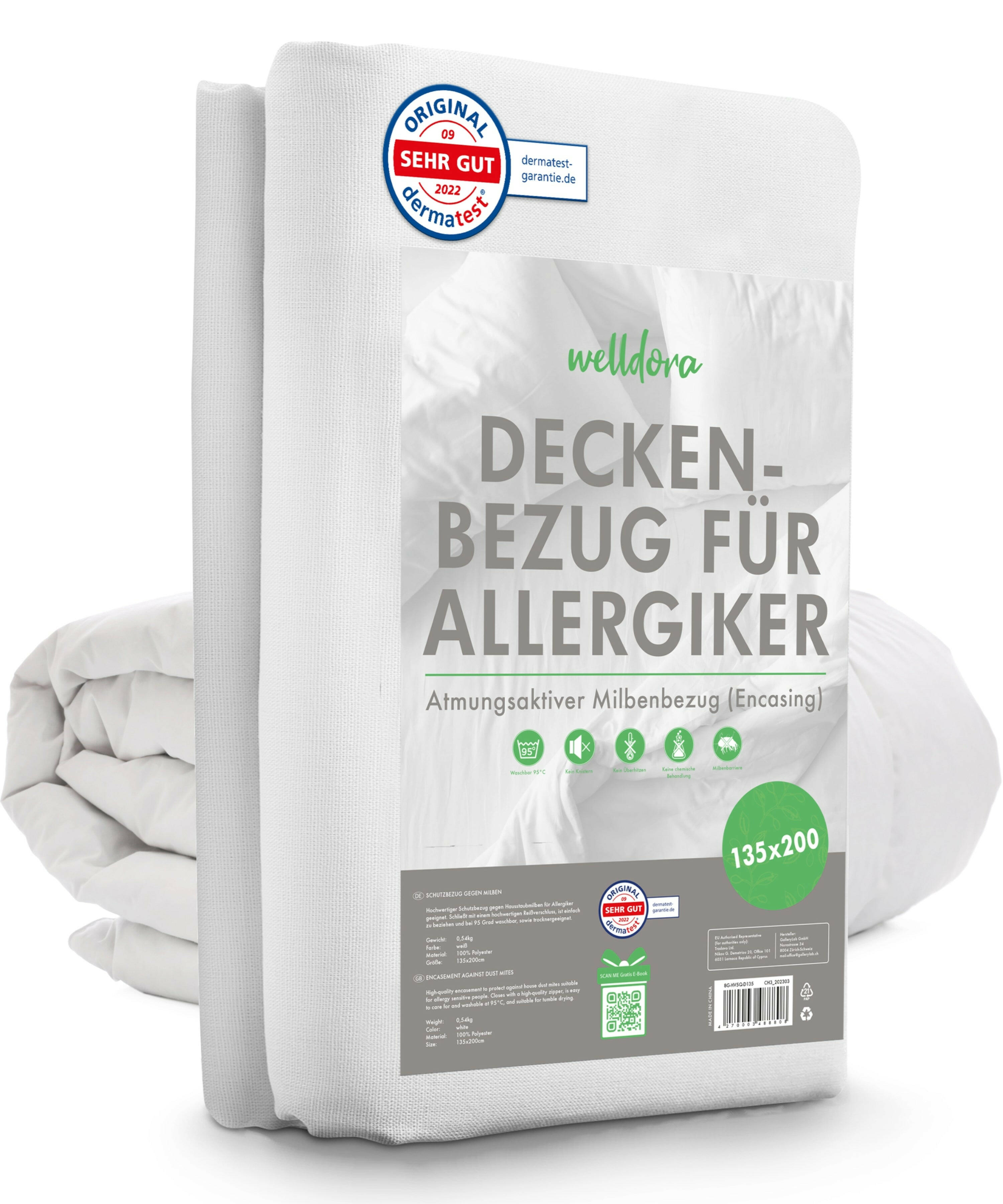 Welldora Premium Milbenbezug für Bettdecke encasing.