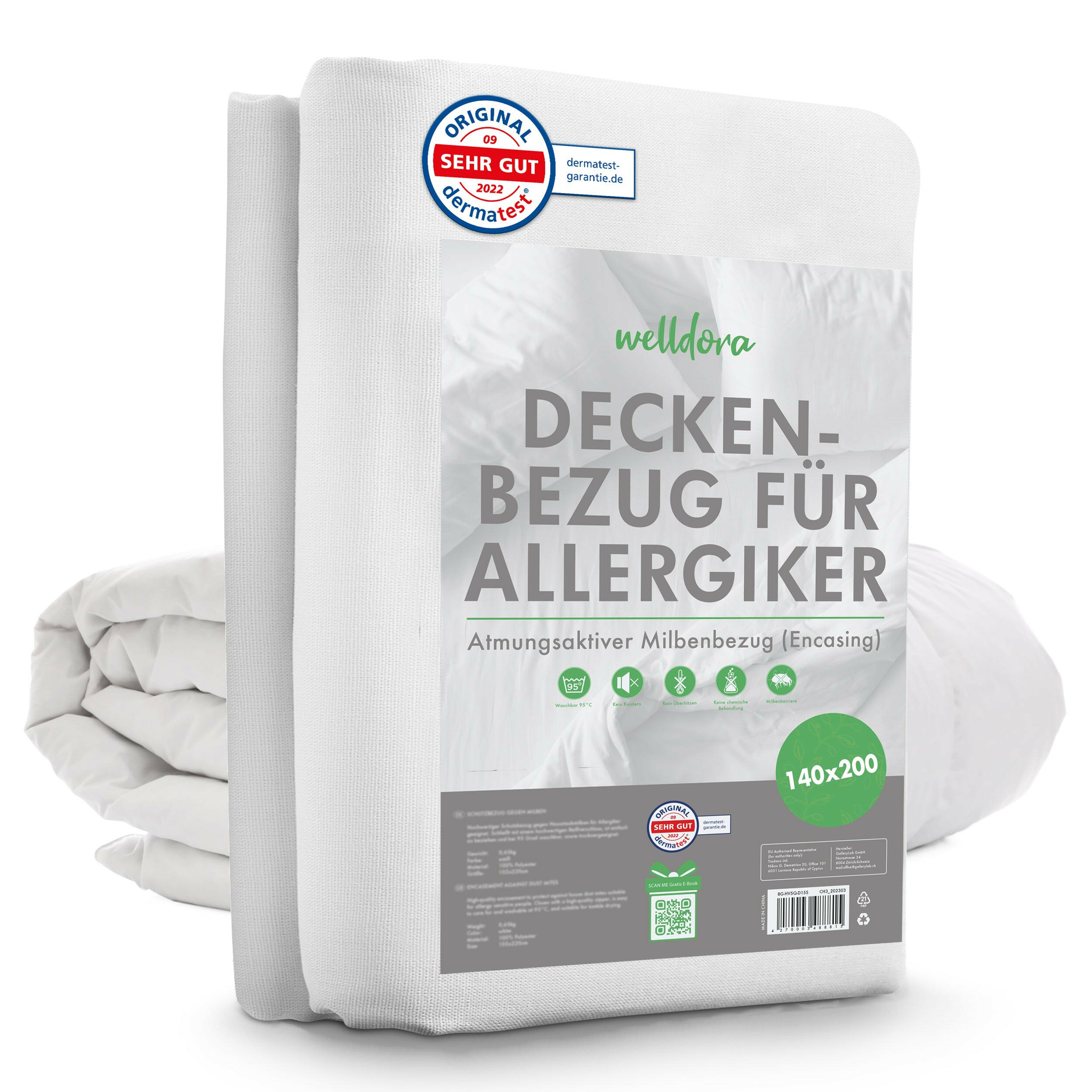 Welldora Premium Milbenbezug für Bettdecke encasing.