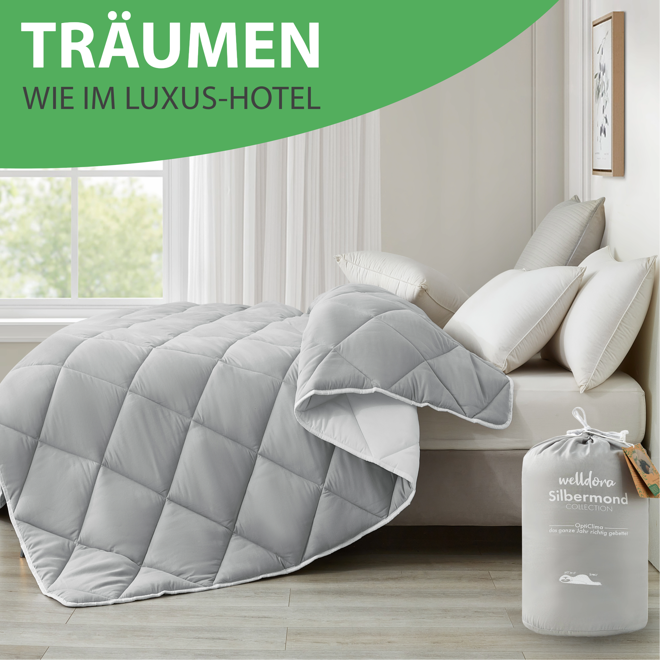 Welldora OPTICLIMA Allergiker Bettdecke Winter.