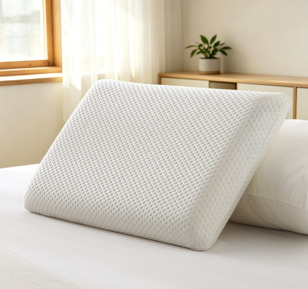 Welldora Bauchschläferkissen 30x50 – Memory Foam, flach 7 cm