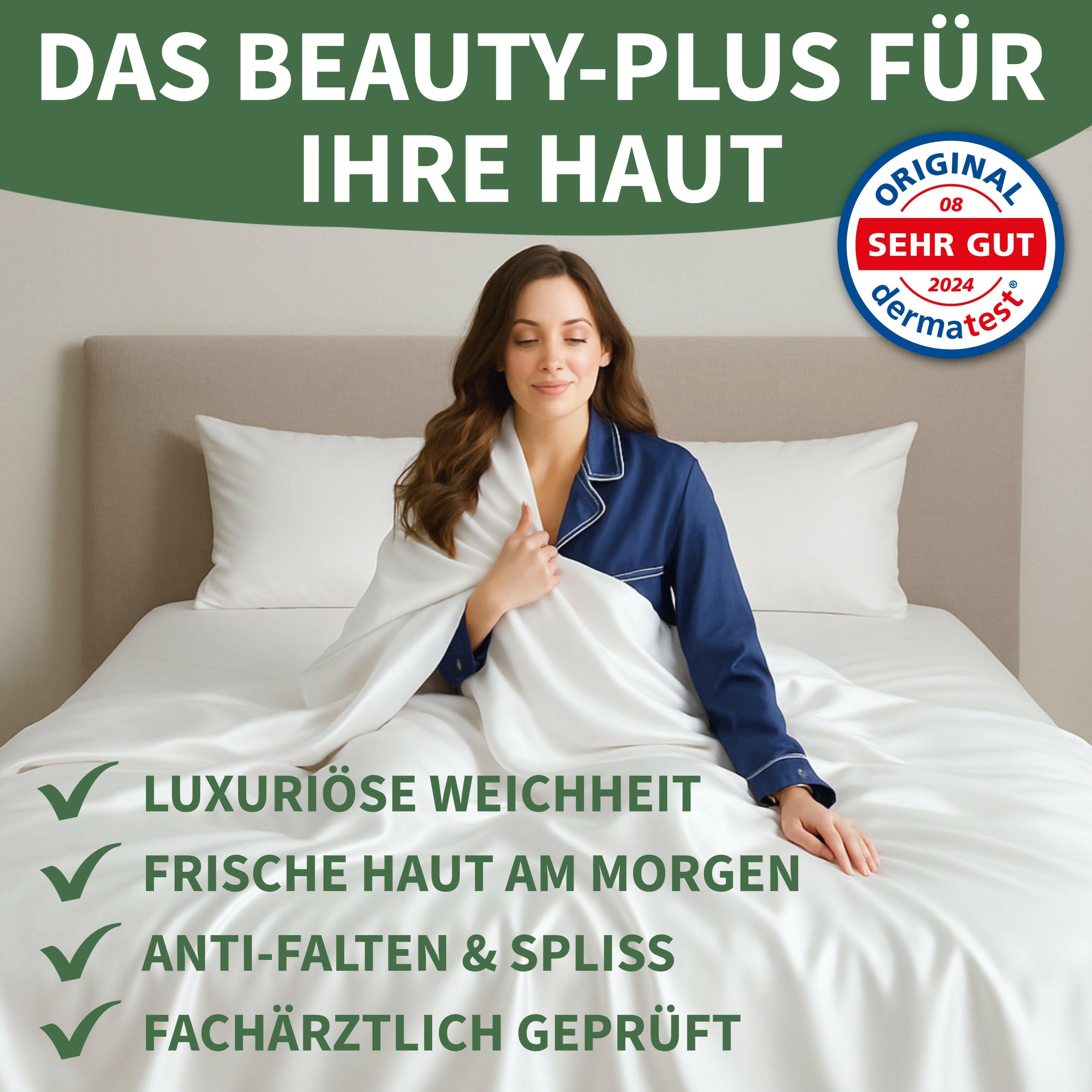 Welldora Premium Deckenbezug aus 100% Seide.