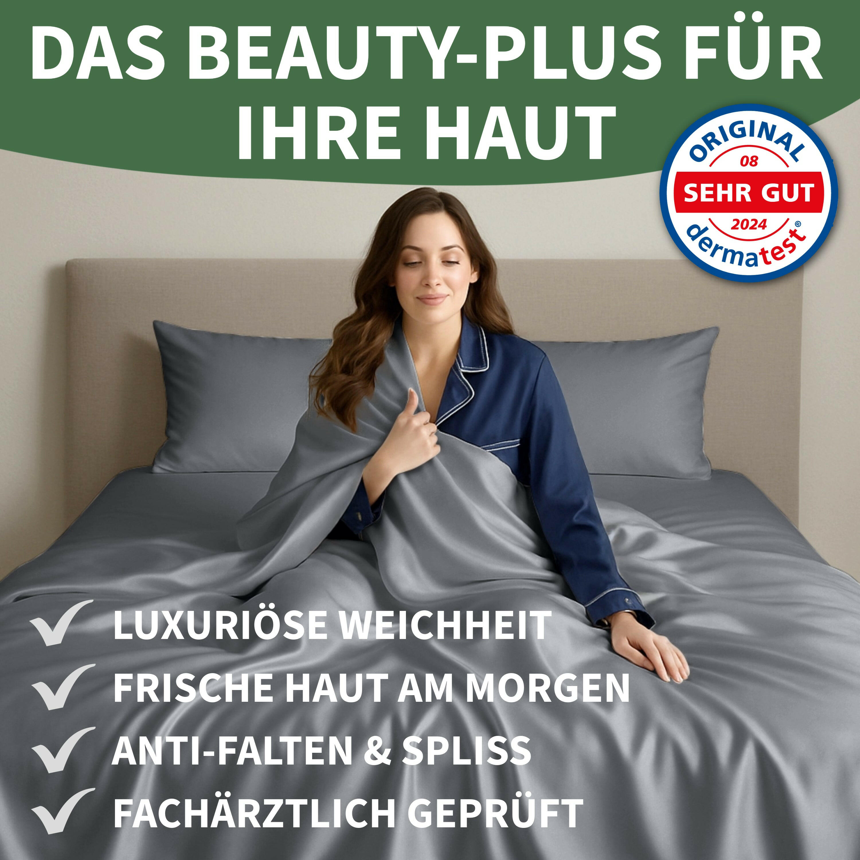 Welldora Premium Deckenbezug aus 100% Seide.
