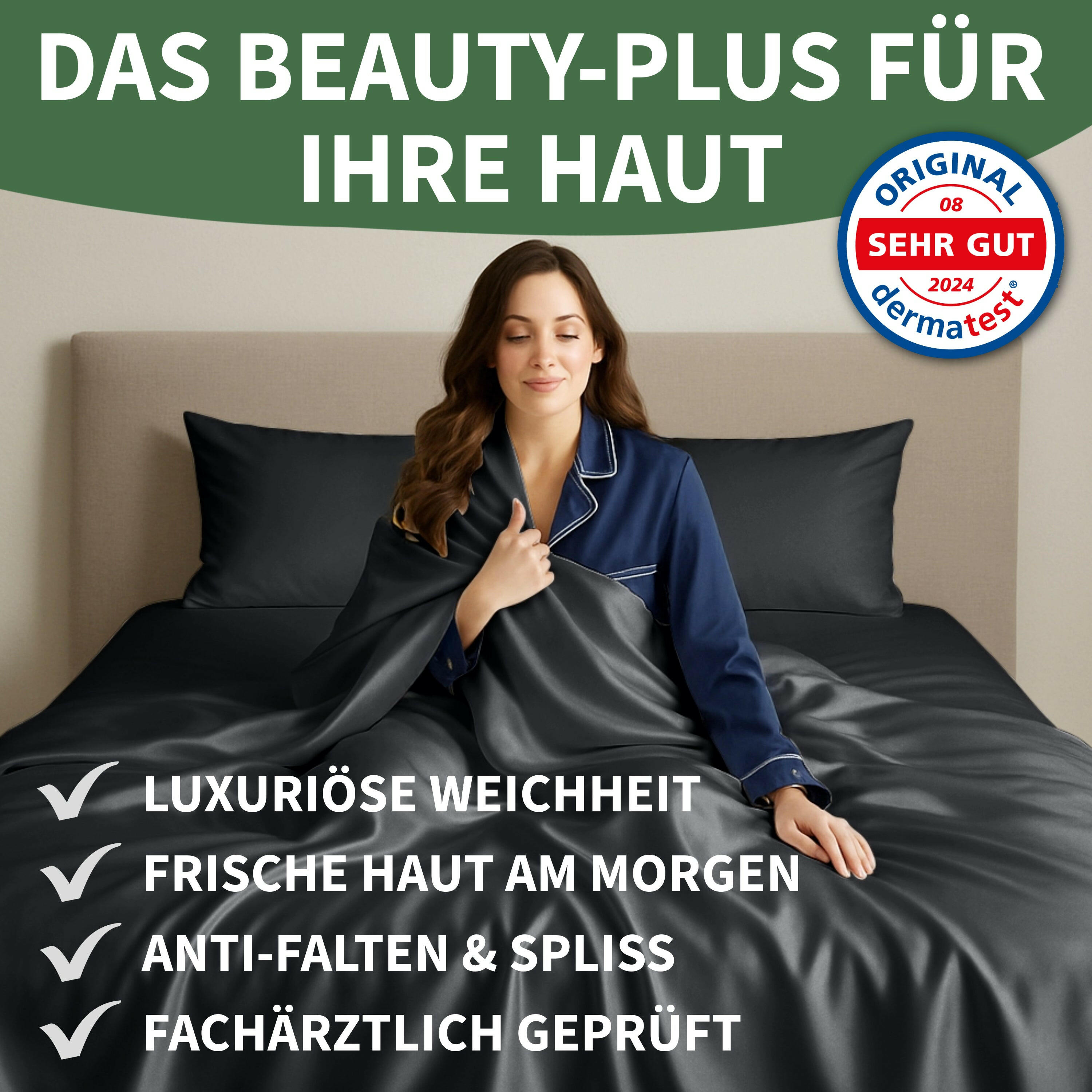 Welldora Premium Deckenbezug aus 100% Seide.
