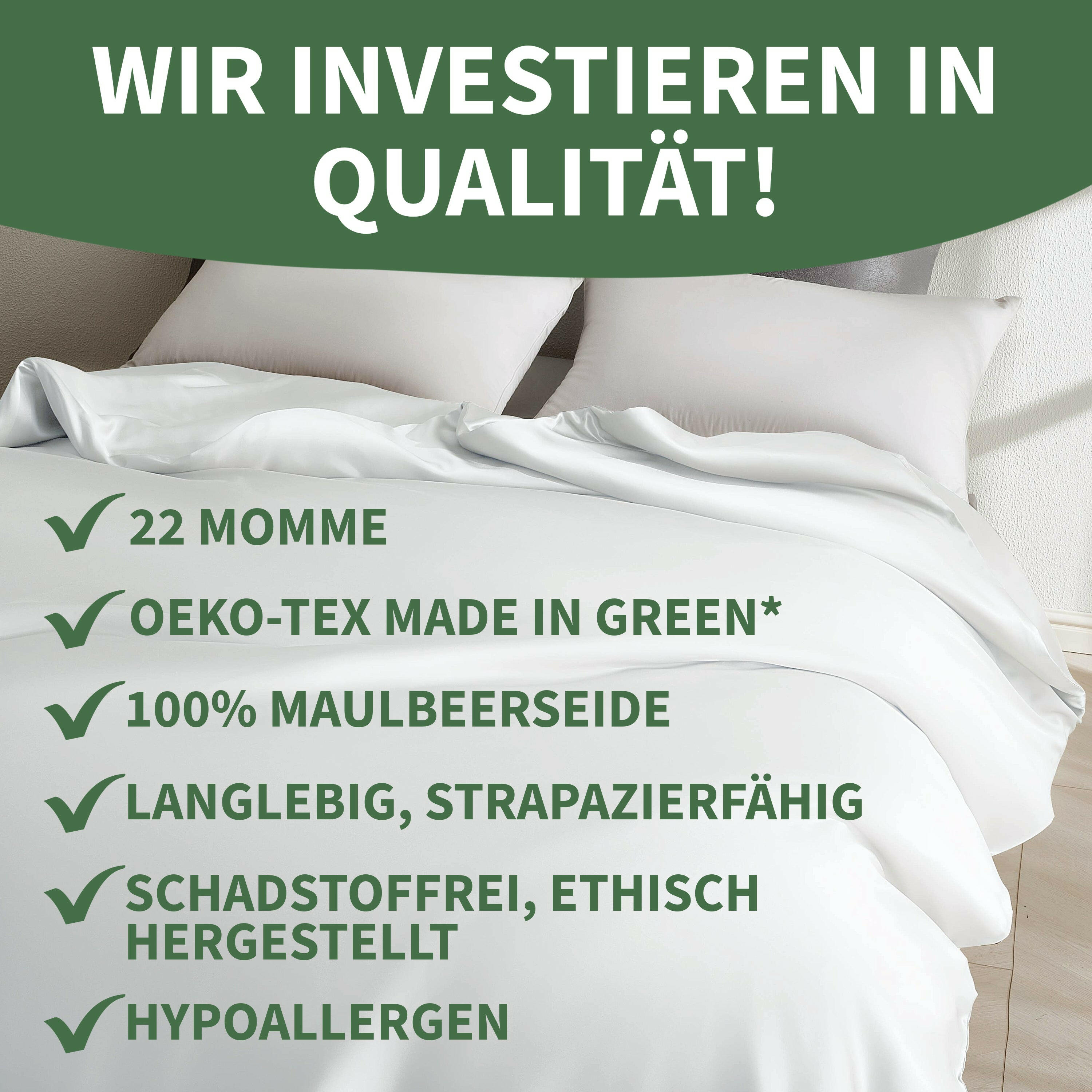 Welldora Premium Deckenbezug aus 100% Seide.