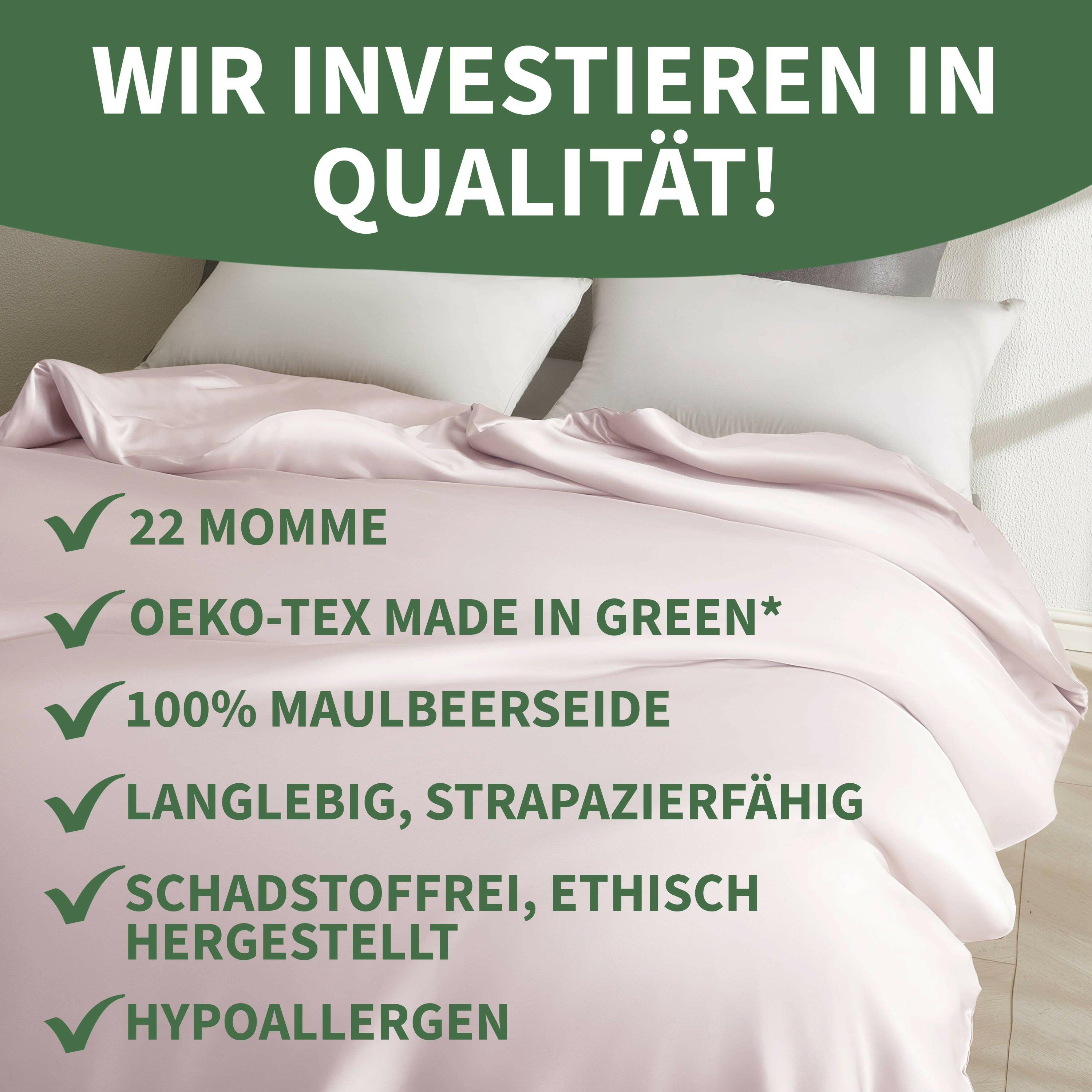 Premium Deckenbezug aus 100% Seide