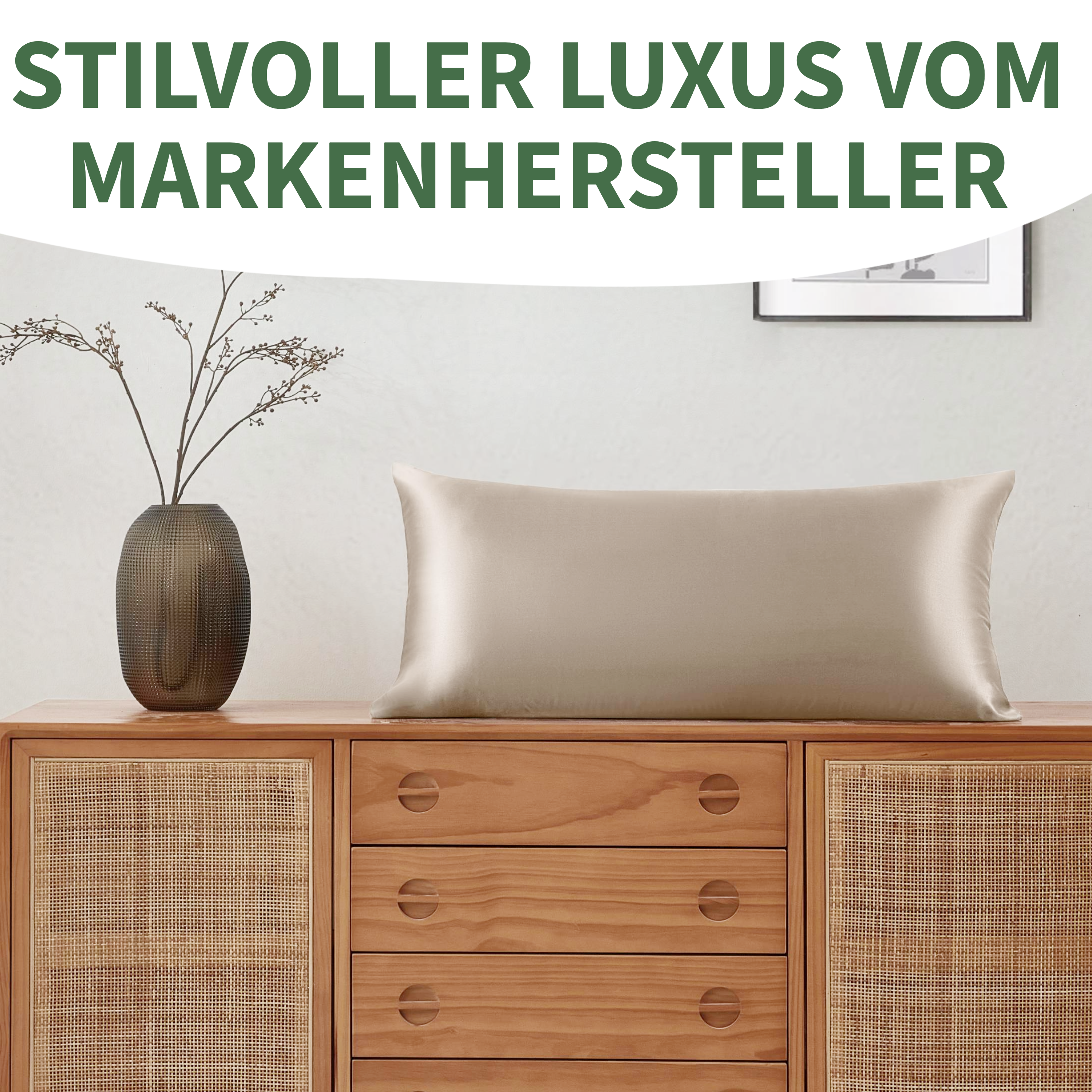 Premium Kissenbezug aus 100% Seide