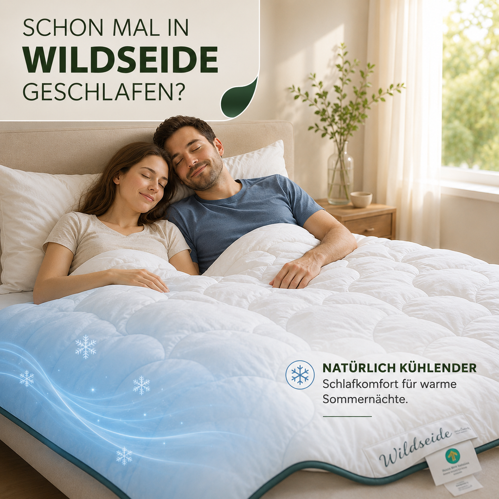 kühlende Sommerdecke aus Wildseide