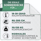 Welldora Sommerdecke aus Wildseide kühlend.