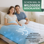 Welldora Sommerdecke aus Wildseide kühlend.