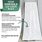 Welldora Sommerdecke aus Wildseide kühlend.