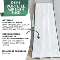 Ganzjahresdecke aus Wildseide temperaturregulierend