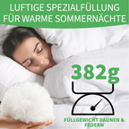 Welldora Komfort Bettdecke Sommer mit Daunen & Federn.