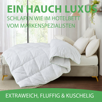 Komfort Ganzjahresdecke mit Daunen- & Federn