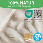 Welldora Komfort Bettdecke Sommer mit Daunen & Federn.