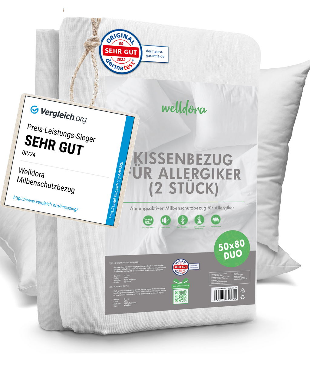 Premium Milbenbezug für Kissen 2-teilig encasing