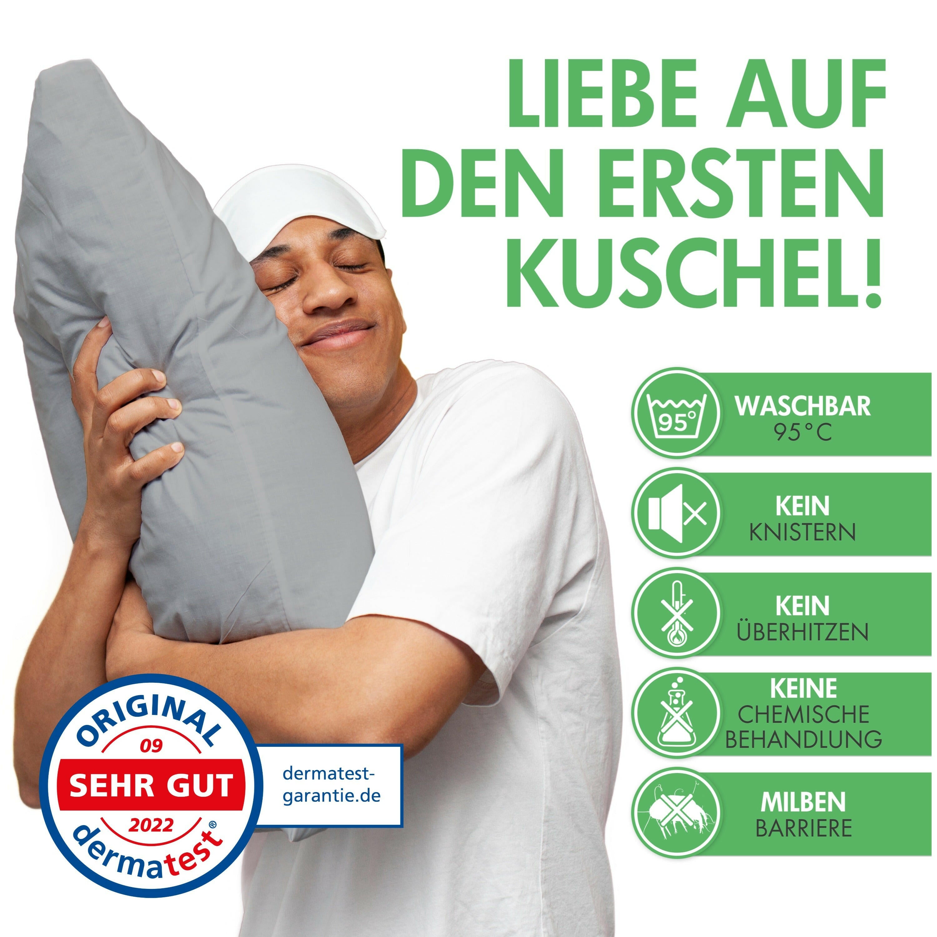 Welldora Premium Milbenbezug für Kissen 2-teilig encasing.