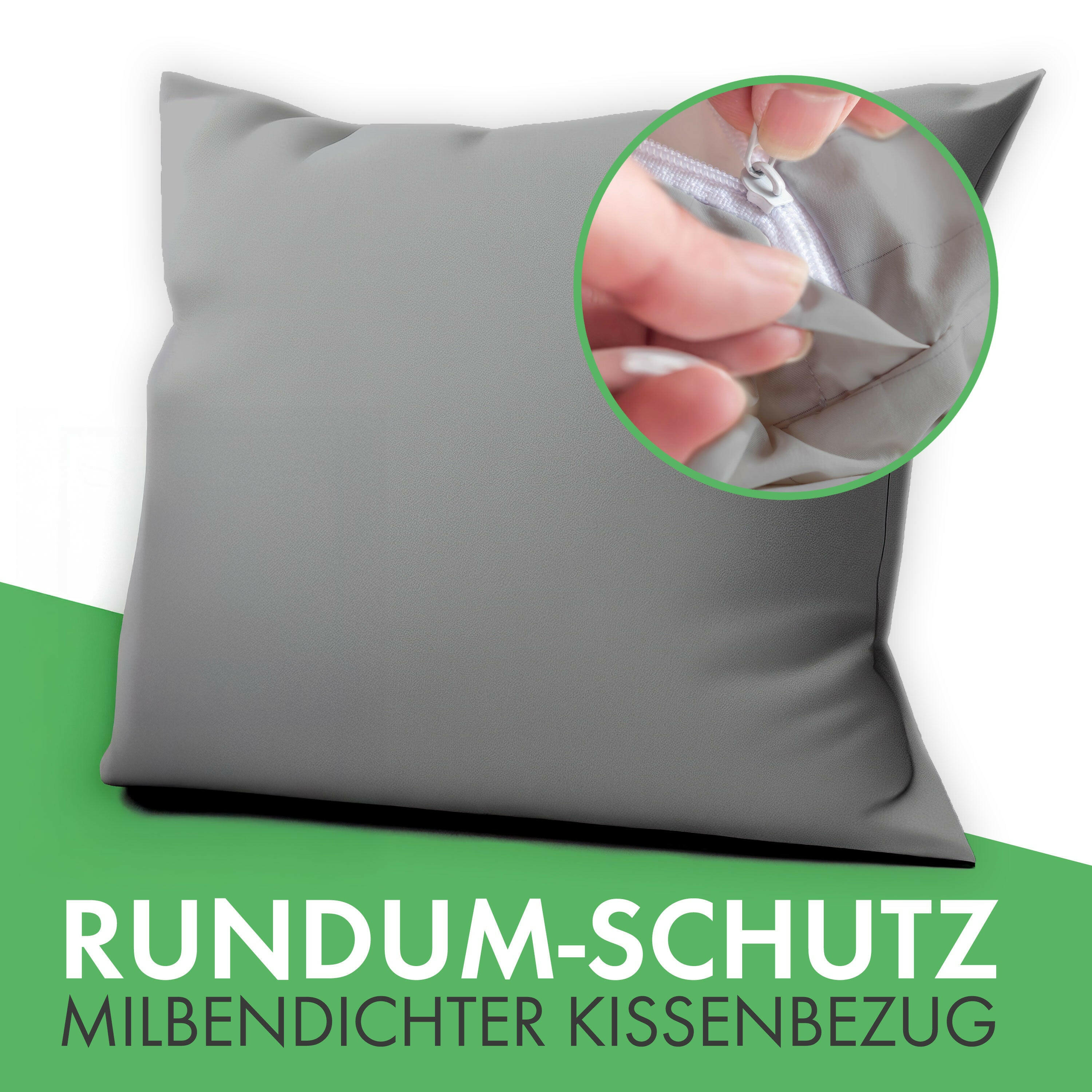 Welldora Premium Milbenbezug für Kissen 2-teilig encasing.