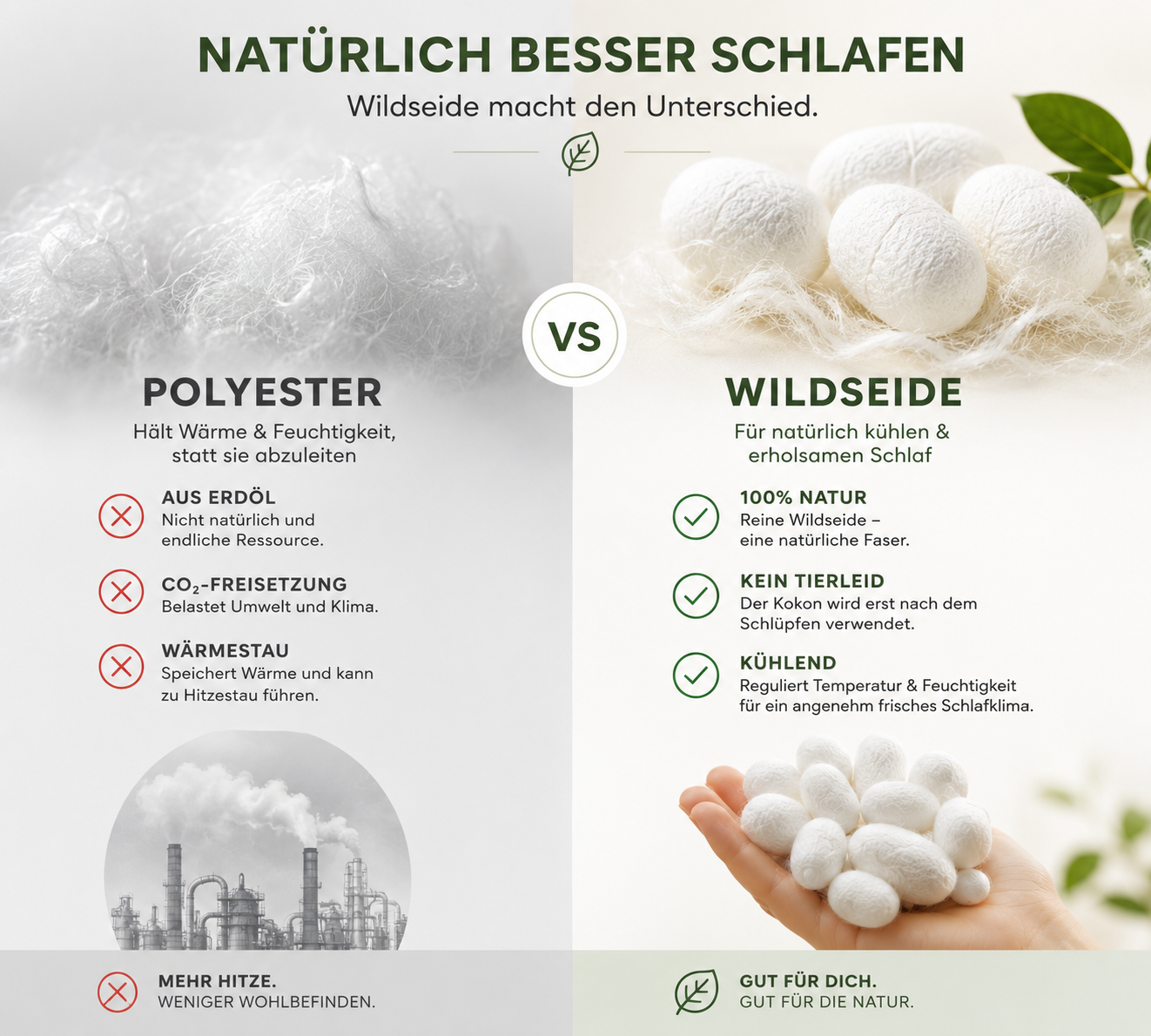 kühlende Sommerdecke aus Wildseide